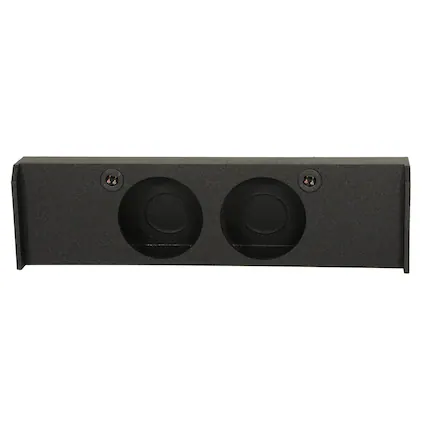 Front. QPower - QPower Dual 10" Sub Box - Ford F150 SuperCrew 09-26, F250/F350 Super Duty 17-26 - Charcoal Gray.