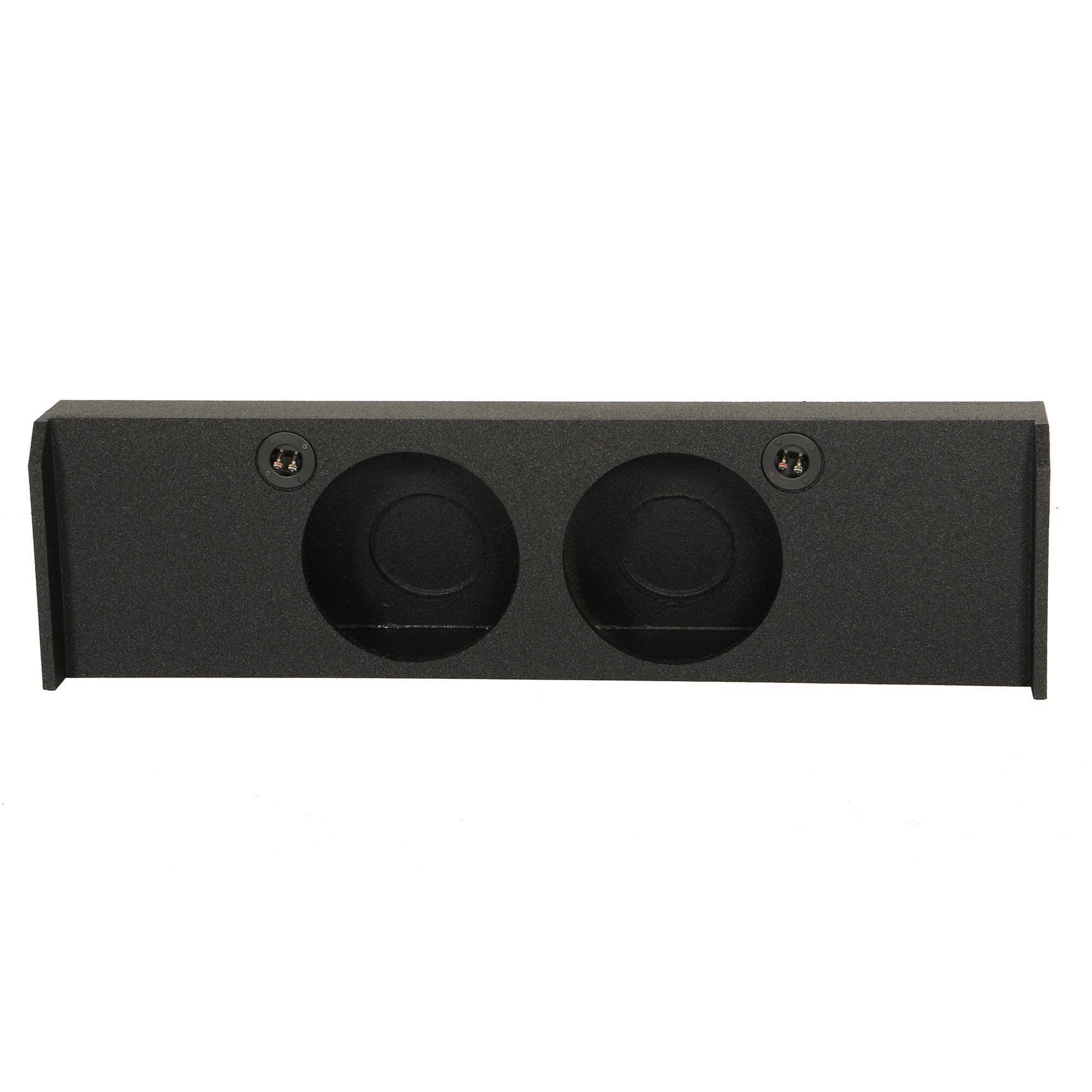 Front. QPower - QPower Dual 10" Sub Box - Ford F150 SuperCrew 09-25, F250/F350 Super Duty 17-25 - Charcoal Gray.