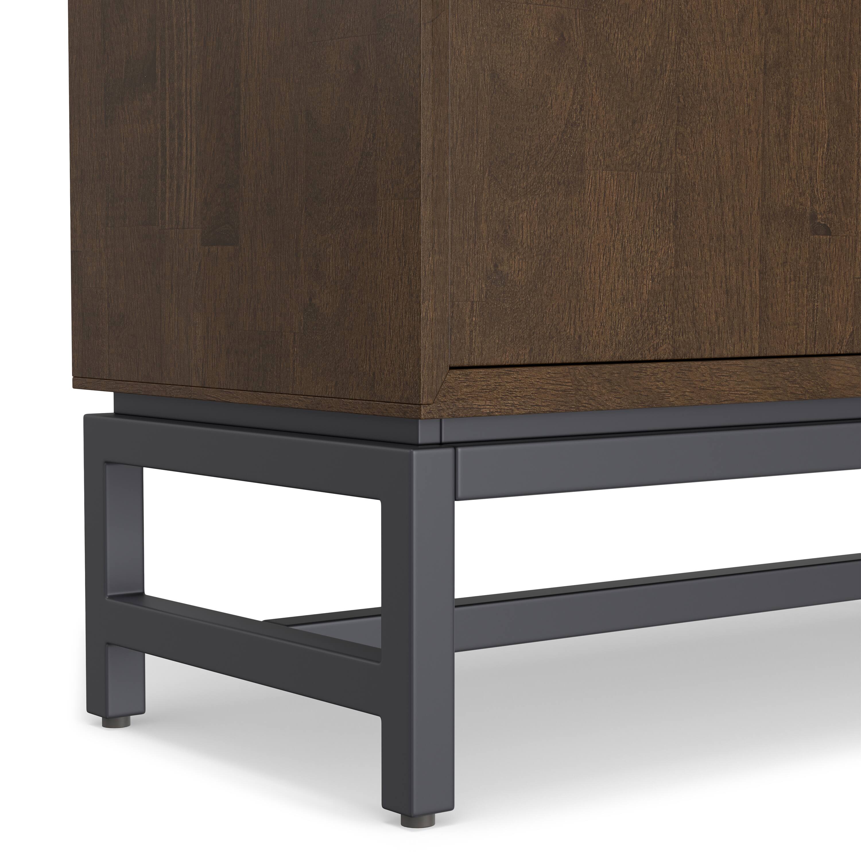 Alt View 6. Simpli Home - Simpli Home Banting SOLID HARDWOOD 39 inch Wide Modern Industrial Medium Storage Cabinet in Walnut Brown - Walnut Brown.