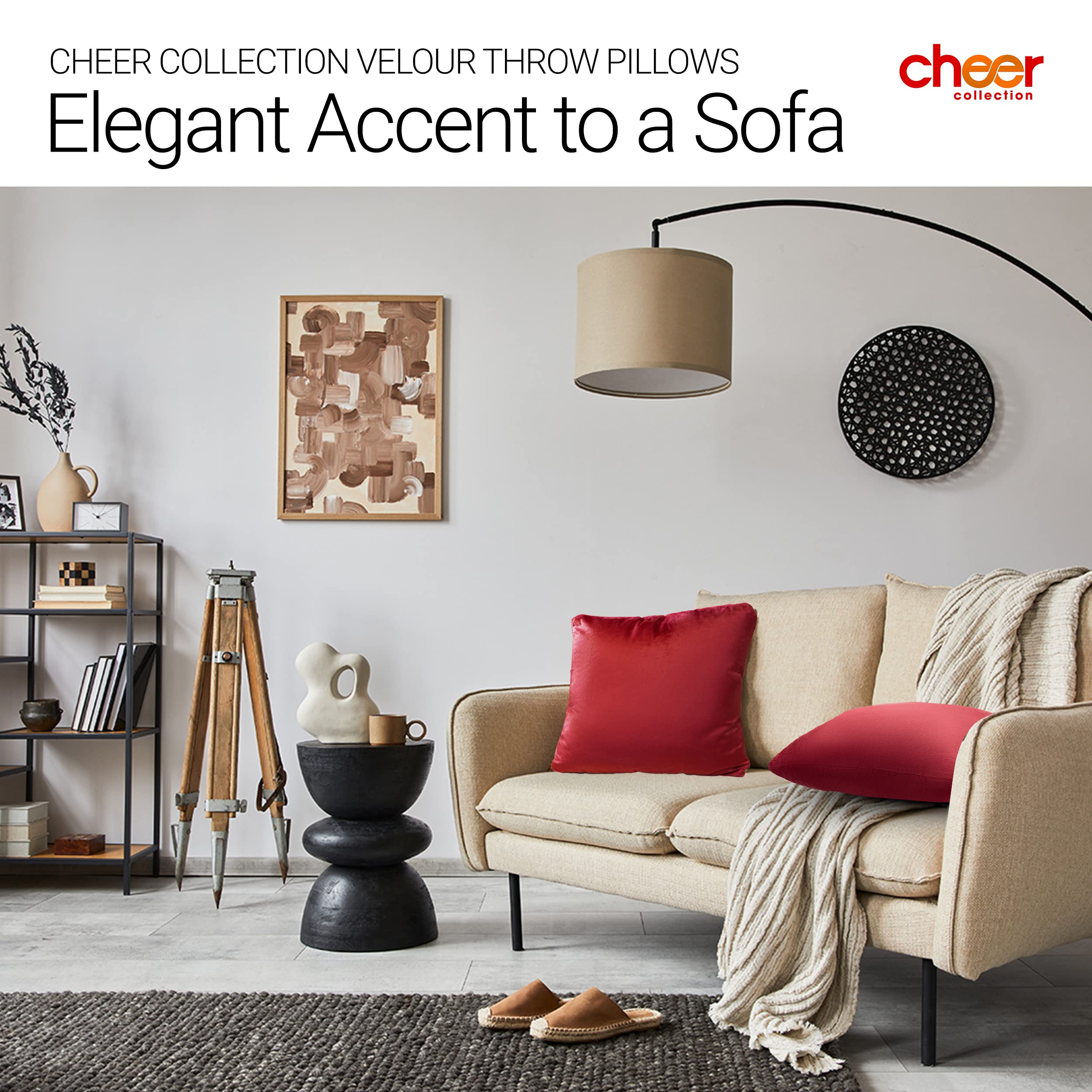 CHEER COLLECTION VELOUR THROW PILLOWS  
Elegant Accent to a Sofa