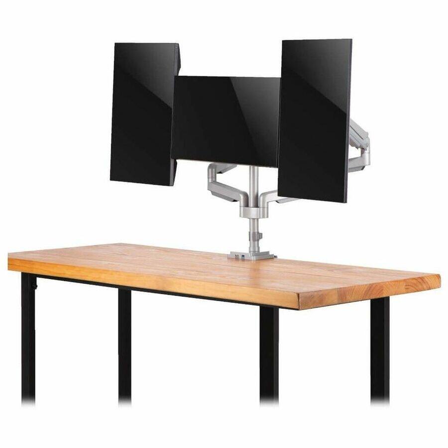 Alt View 5. Tripp Lite - Eaton Tripp Lite Series Triple-Display Gas-Spring Flex-Arm Desktop Clamp and Grommet for 17" to 30" Flat-Screen Displays - Silver.