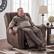 Alt View 12. Bestier - Brown Vegan Leather Manual Power Recliner with Nailhead Trim and USB Port - Brown.
