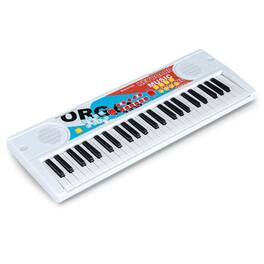 Resenkos - 49-Key Portable Electric Keyboard with 8 Rhythms & 8 Tones - White