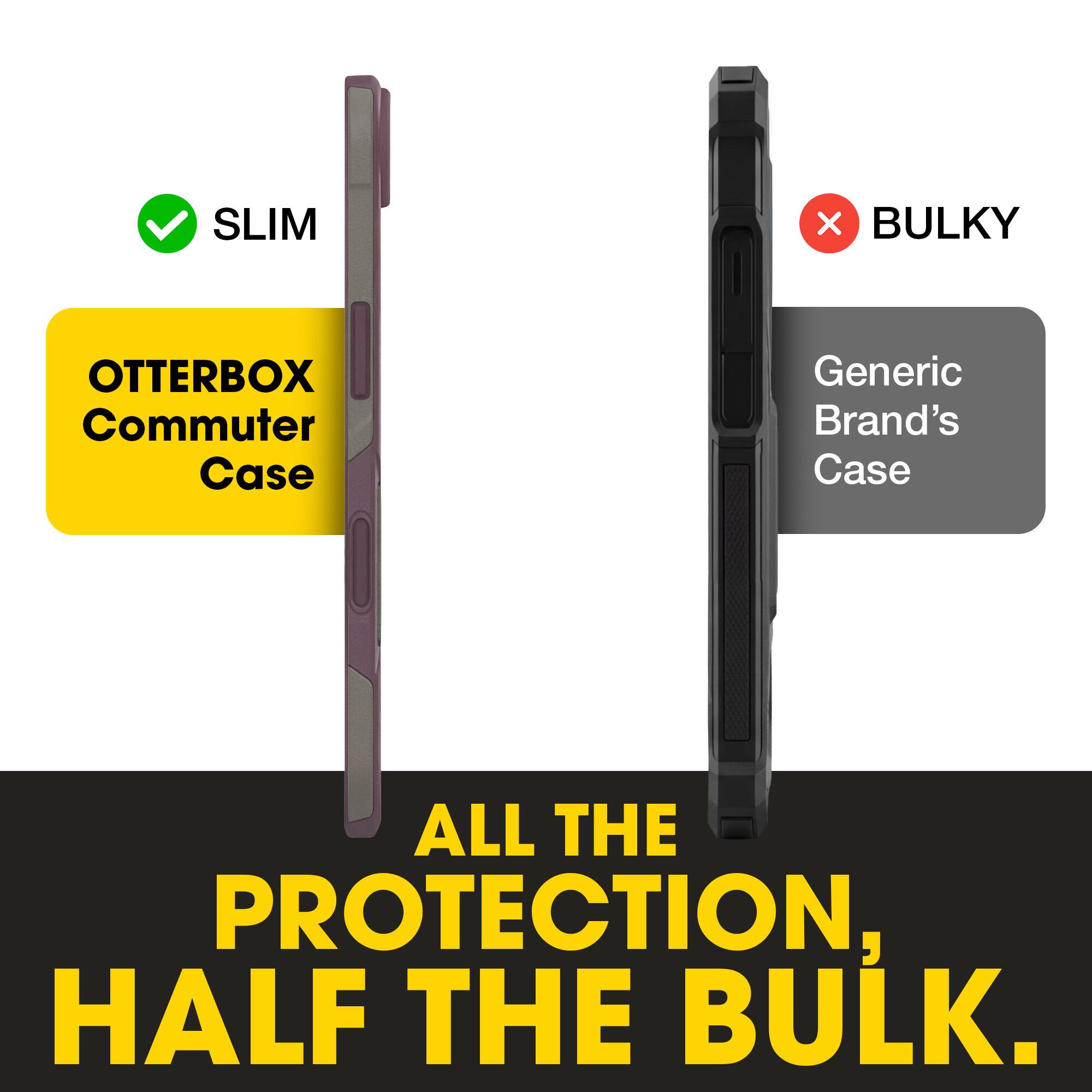 SLIM X BULKY  
OTTERBOX Commuter Case  
Generic Brand's Case  
ALL THE PROTECTION, HALF THE BULK.