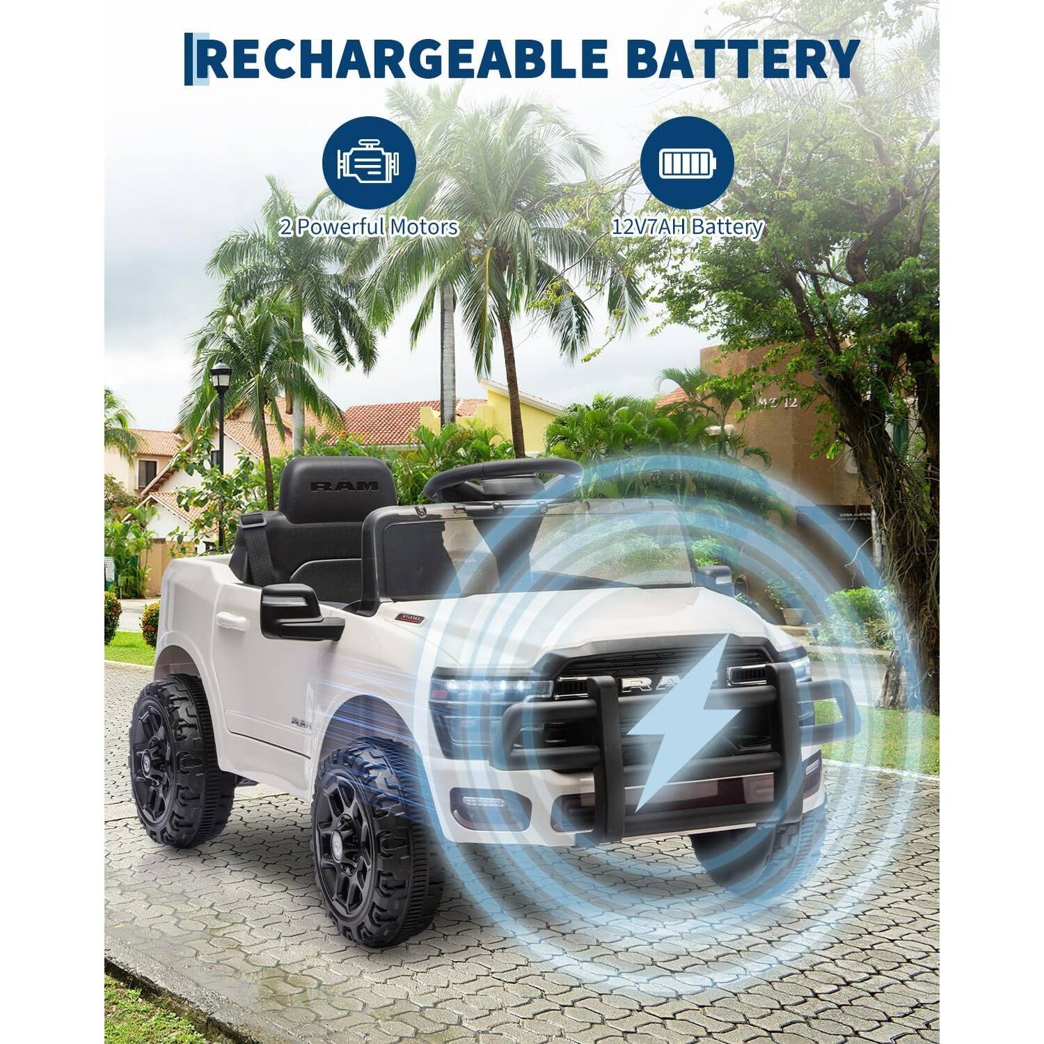 RECHARGEABLE BATTERY

2 Powerful Motors

12V7AH Battery