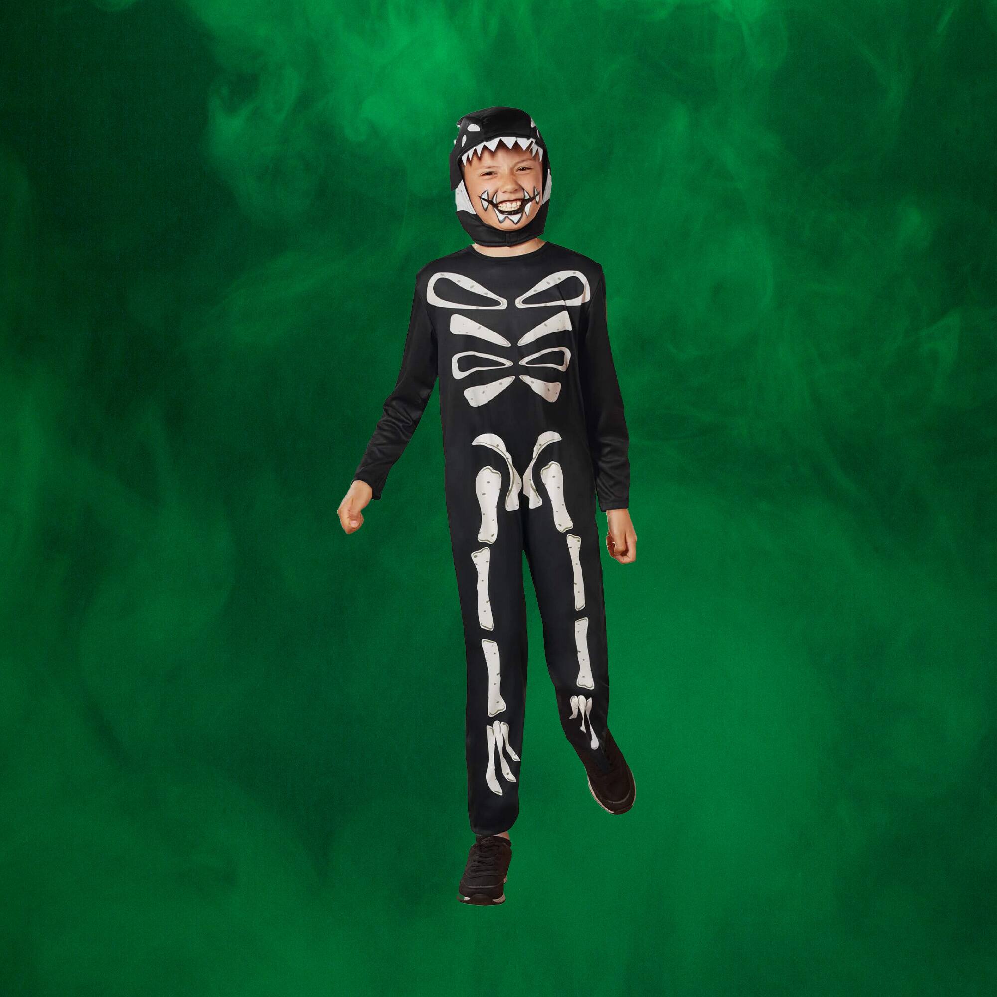 Alt View 2. Northlight - Children's Boy Dinosaur Halloween Costume –  Medium 7-10 Years - Black.