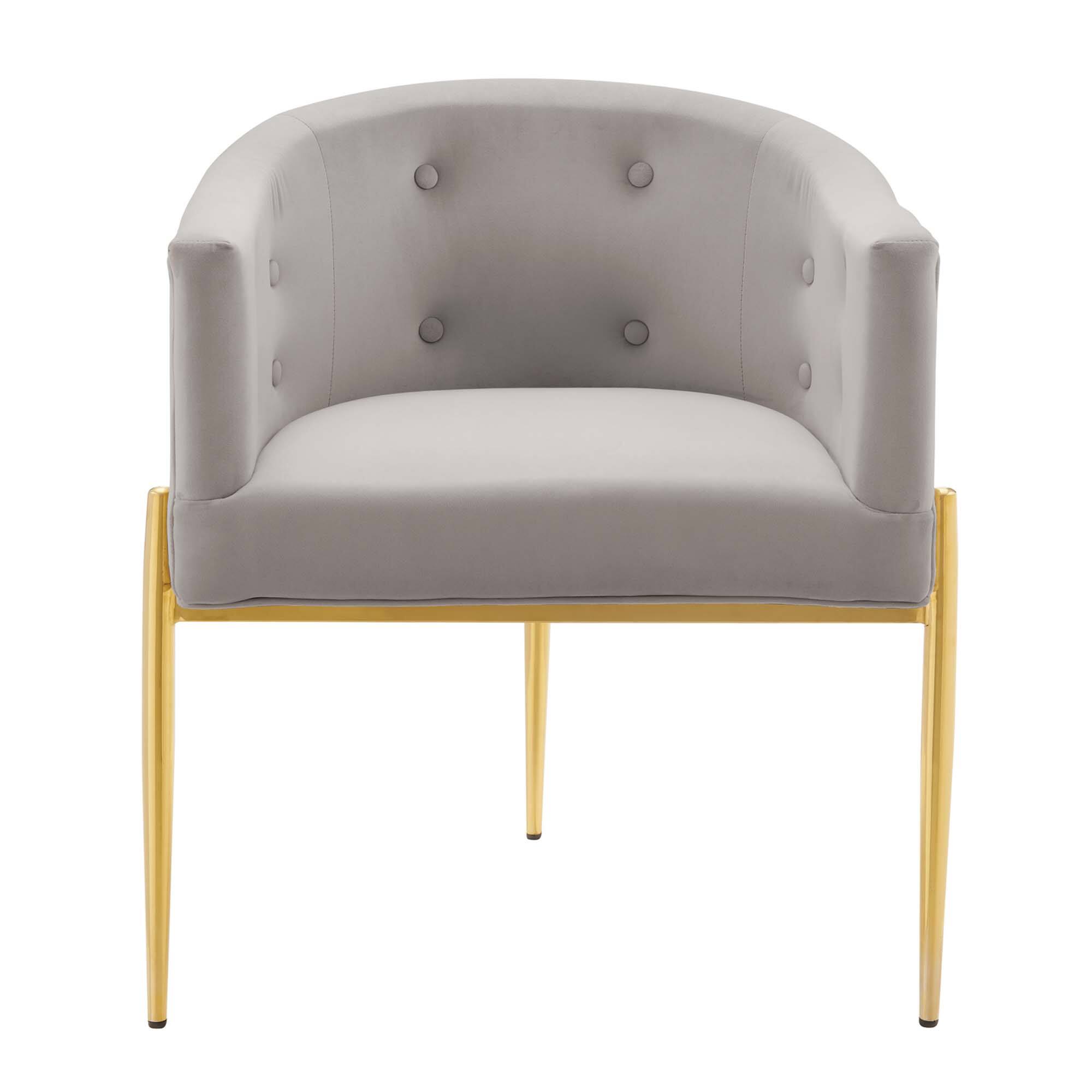 Alt View 4. Modway - Savour Tufted Performance Velvet Accent Chairs Set of 2 by Modway - Light Gray.
