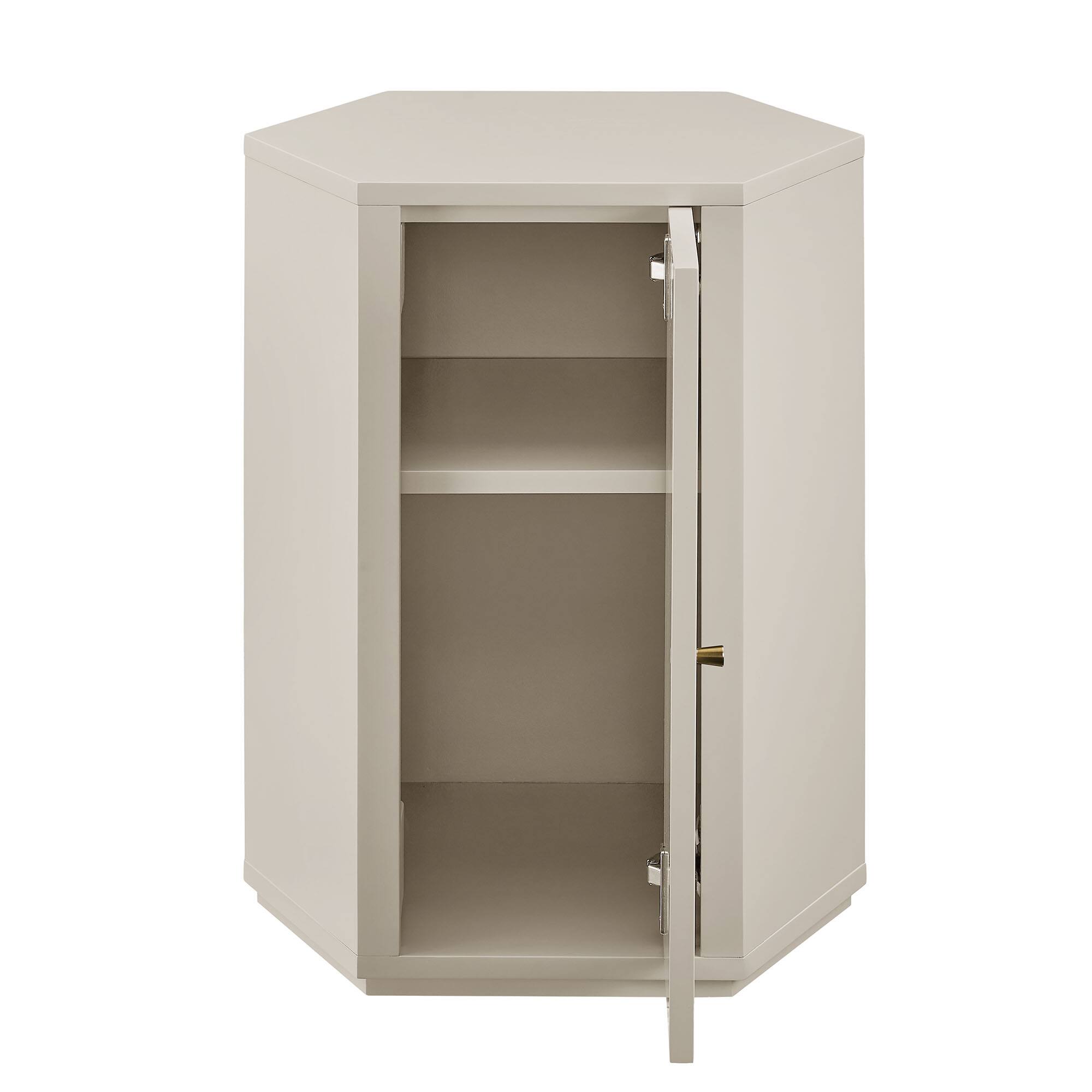 Alt View 6. Modway - Kade Faceted Semi-Gloss Side Table by Modway - Putty.