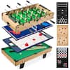 Front. Best Choice Products - Best Choice Products 11-in-1 Kids Combo Game Set w/ Ping Pong, Foosball, Air Hockey, 5 Accessory Bags - Light Wood - 11-in-1 Light Wood.