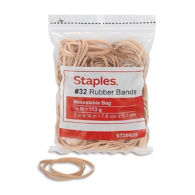 "Staples - Economy #32 Rubber Bands, 3"" x 1/9"", 225/Pack (28625-CC) - Beige" price history on PriceWatchPro