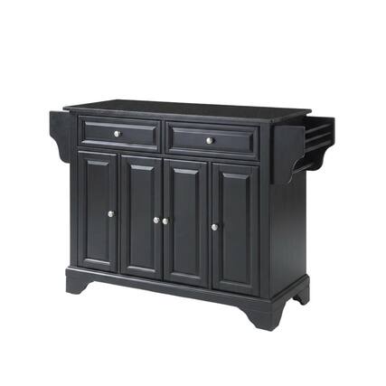 Front. Crosley Furniture - Lafayette Granite Top Full Size Kitchen Island/Cart - Black.