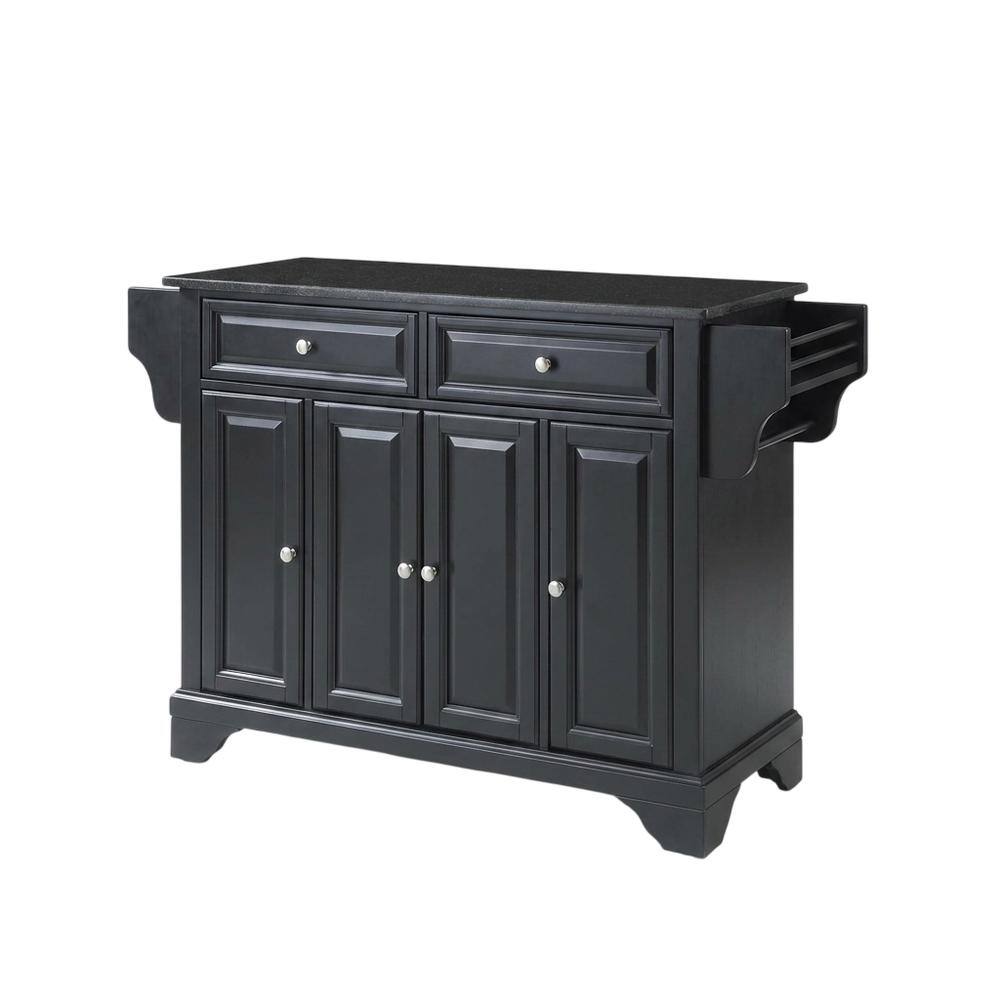 Front. Crosley Furniture - Lafayette Granite Top Full Size Kitchen Island/Cart - Black.