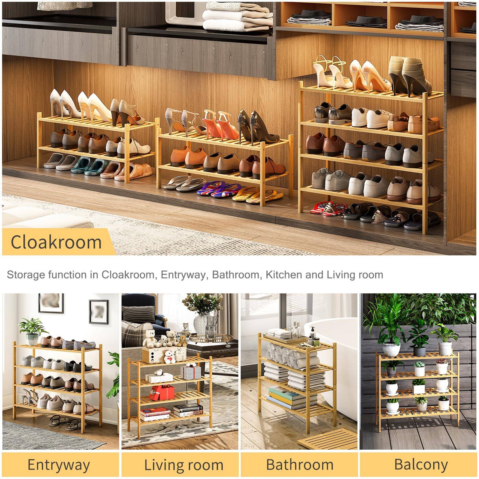 Cloakroom  
Storage function in Cloakroom, Entryway, Bathroom, Kitchen and Living room  

Entryway  
Living room  
Bathroom  
Balcony