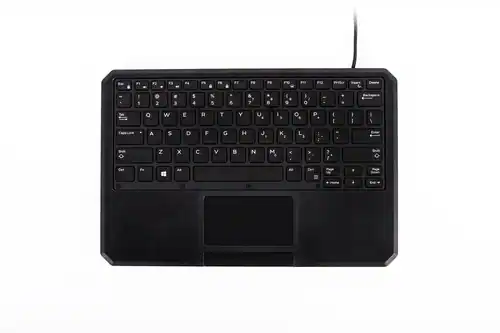 Front. IKEY - IK-82-SA-USB Stand Alone USB Wired Keyboard - Durable ABS/Polycarbonate - Backlit - QWERTY - Chiclet - 3 feet - IP65 - B - Black.