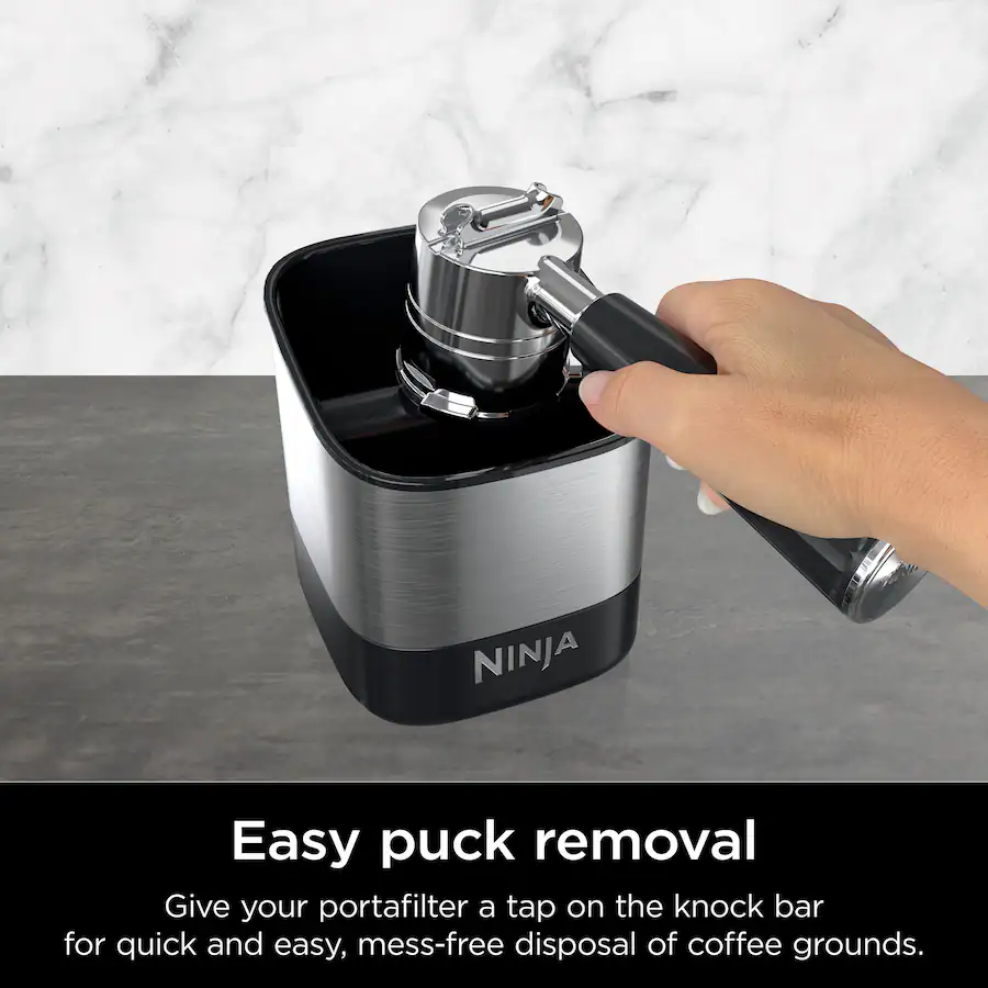 Ninja Luxe Café Knock Box, Accessories for Espresso Machine, Non slip ...