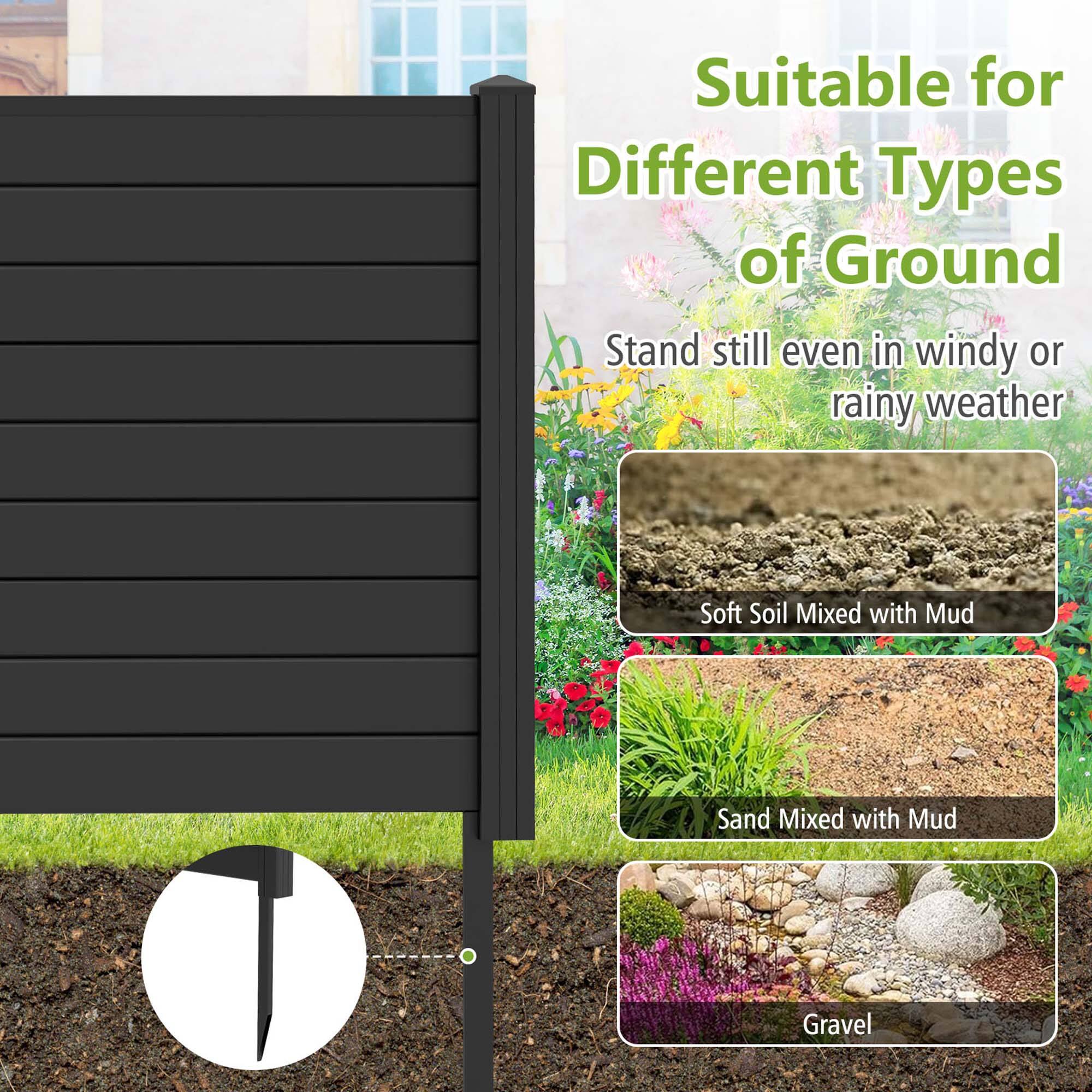 Suitable for Different Types of Ground: Stand still even in windy or rainy weather. Soft Soil Mixed with Mud. Sand Mixed with Mud. Gravel.