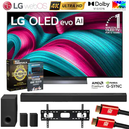 - LG webOS 4K ULTRA HD LG OLED evo AI
- Dolby VISION FILMMAKER MODE
- WORLD'S No. 1 OLED TV FOR 12 YEARS
- DECO ESSENTIALS
- DECOGEAR
- CPS PREMIUM
- 26 MONTH PROTECTION
- RSMTT
- AK TELEVISION
- PREMIUM HOME THEATER PLAN
- ESSENTIALS PROTECTION
- CR
- AMD2
- NVIDIA FreeSync G-SYNC Premium