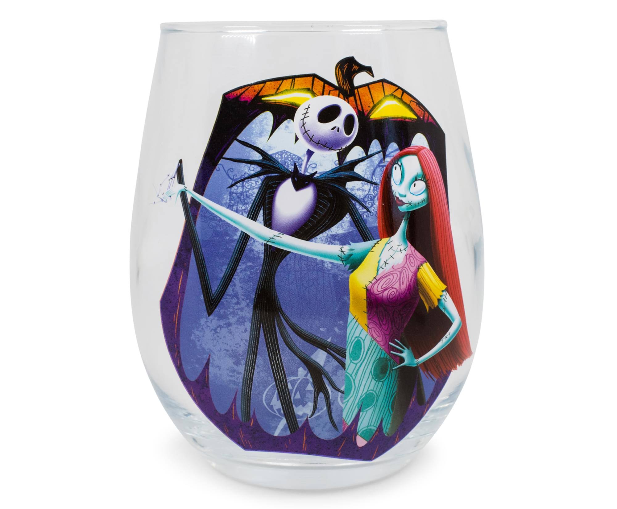 Disney - The Nightmare Before Christmas "Meant To Be" Stemless Glass | Holds 20 Ounces - Purple