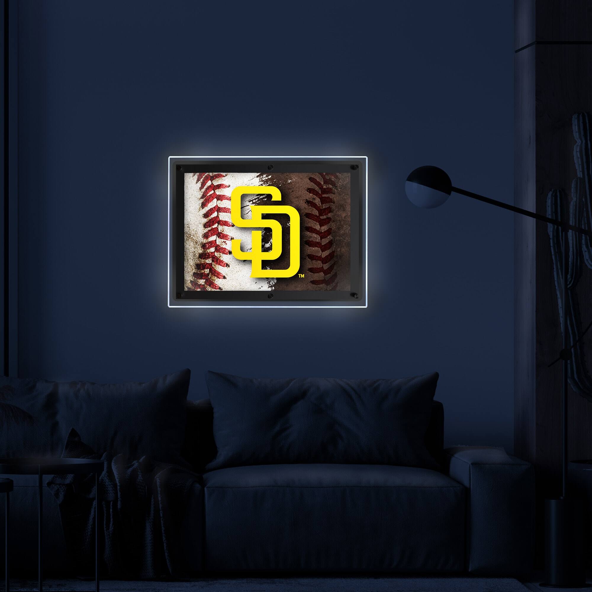 Alt View 2. Holland Bar Stool Co. - San Diego Padres 19" x 14.5" Backlit LED Sign - Multicolor.