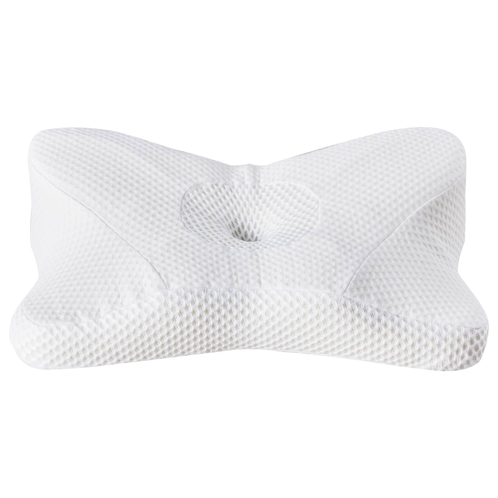 Angle. AENKYO - Cervical Neck Pillow  Pain Relief Ergonomic Memory Foam Pillows for Sleeping - White.