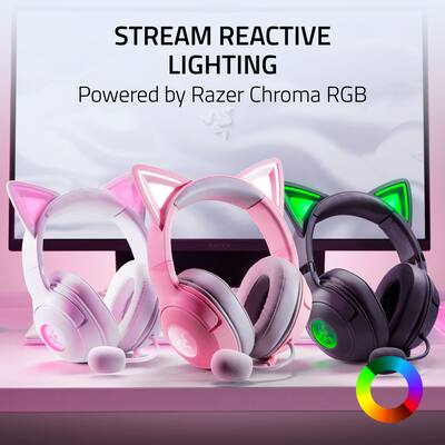 Razer Kraken Kitty V2 Wired Over the Ear Gaming Headset for PC Razer Kraken Kitty V2 Wired Over the Ear Gaming Headset for PC