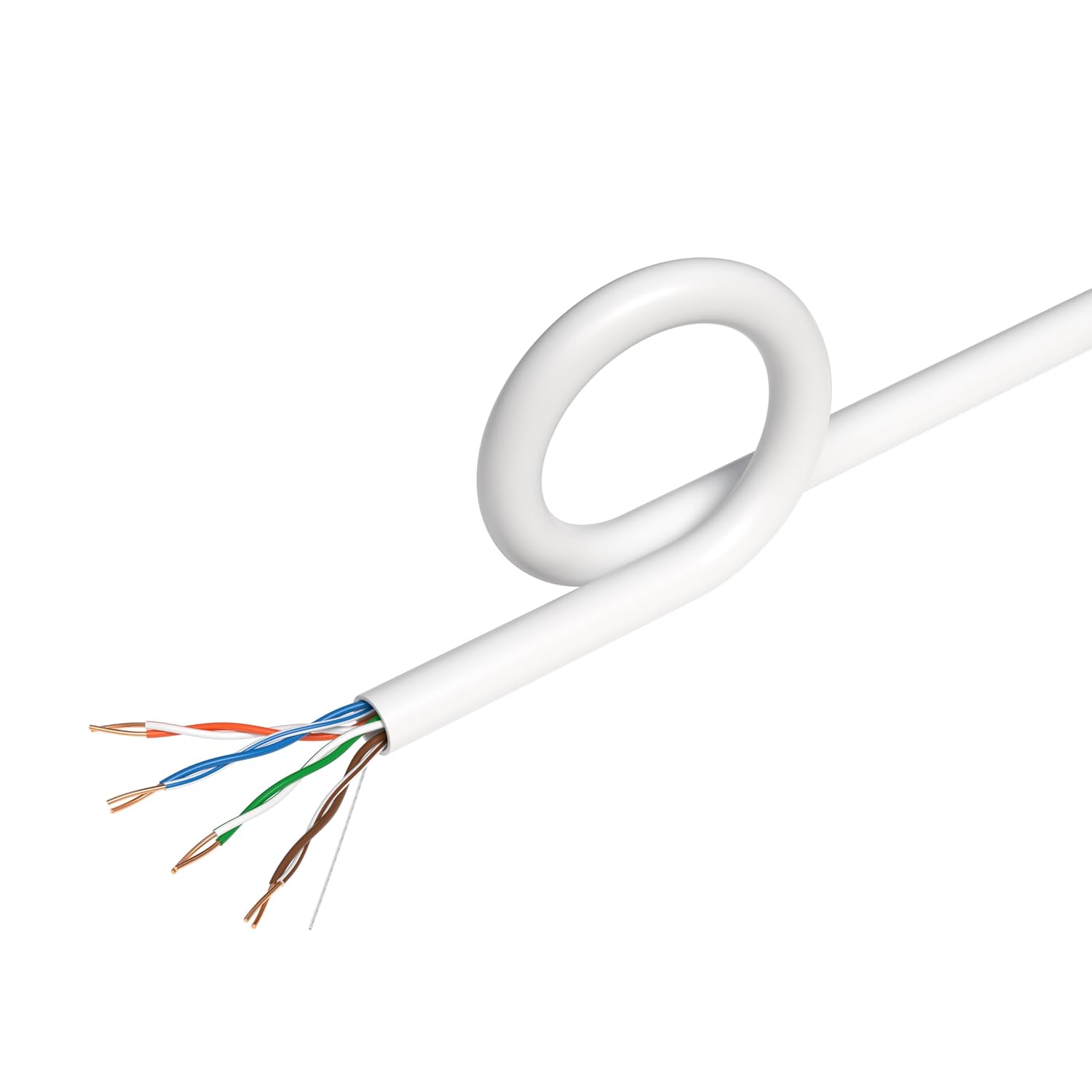 Back. Cables Direct Online - 1000ft Cat5e Solid 24AWG Cable UTP Cat5 Bulk Pull Box Network Copper Clad Aluminum LAN Wire, Unshielded, White.