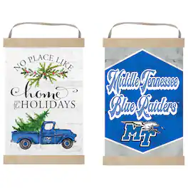 Jardine - MTSU Blue Raiders 12" x 20" Reversible Banner Sign - White