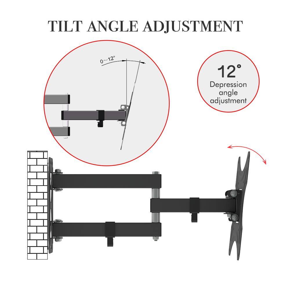 TILT ANGLE ADJUSTMENT  
0~12°  
12° Depression angle adjustment