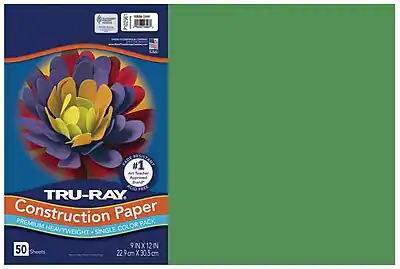 #1 TRU-RAY Construction Paper
Premium Heavyweight Single Color Pack
9" x 12"
50 Sheets
22.9 cm x 30.5 cm