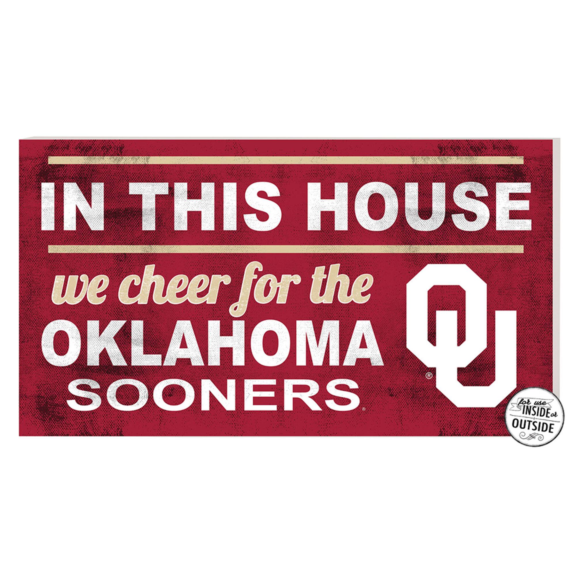 Oklahoma Sooners 11'' x 20'' Indoor/Outdoor In This House Sign