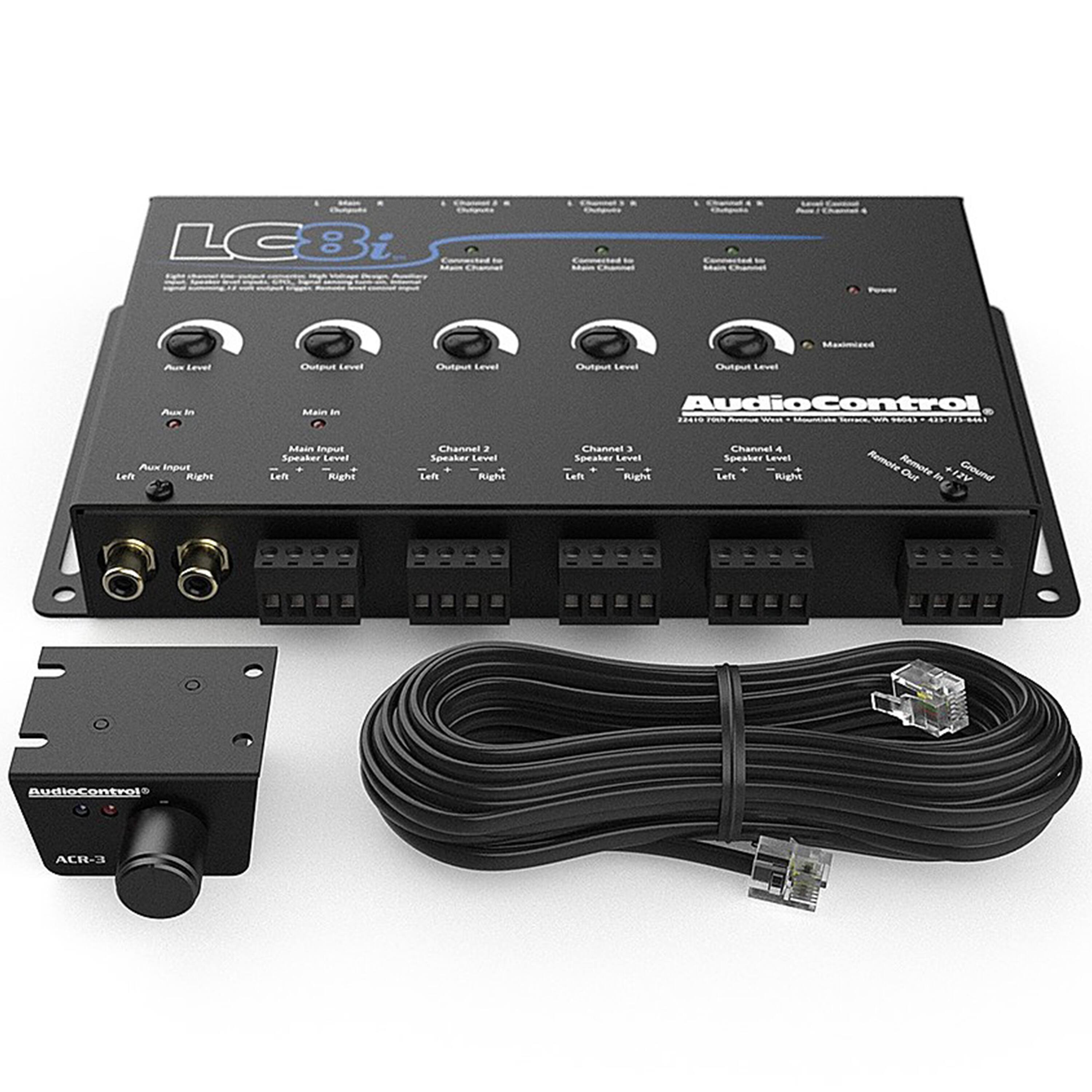 Front. AudioControl - 8-Channel Active Line Output Converter with Summing - Black.