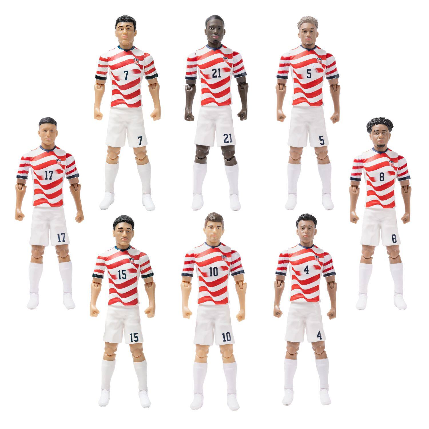 Alt View 10. Banbo Toys - Banbo Toys SOCKERS 2026 USMNT Alejandro Zendejas (Home Jersey) 8" Collectible Soccer Action Figure.