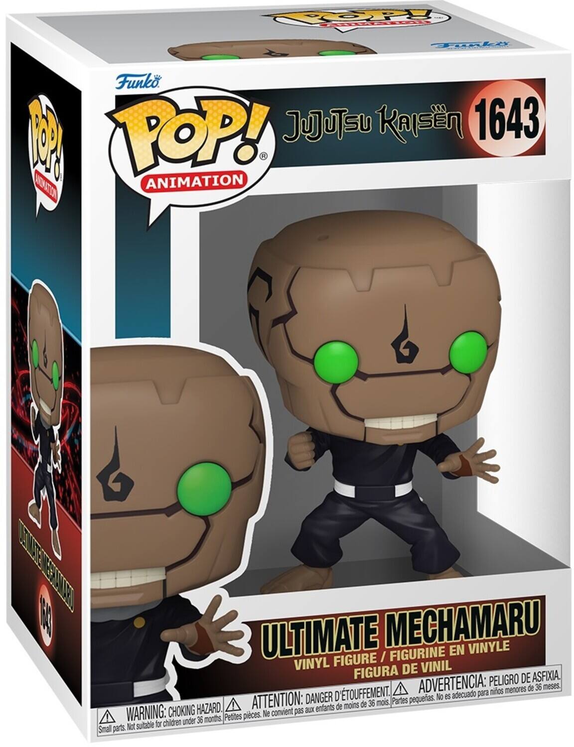 POP! ANIMATION JUUTSU KAISEN 1643 ULTIMATE MECHAMARU FIGURINE EN VINYLE FIGURE / VINYL DE VINIL FIGURA DE ASFIXIA. ADVERTENCIA: PELIGRO DE ASFIXIA. ATTENTION: DANGER D'ÉTOUFFEMENT. WARNING: CHOKING HAZARD. Partes pequeñas. No es acomoda para niños menores de 36 meses. Petites pièces. Ne convient pas aux enfants. Small parts. Not suitable for children under 36 months.