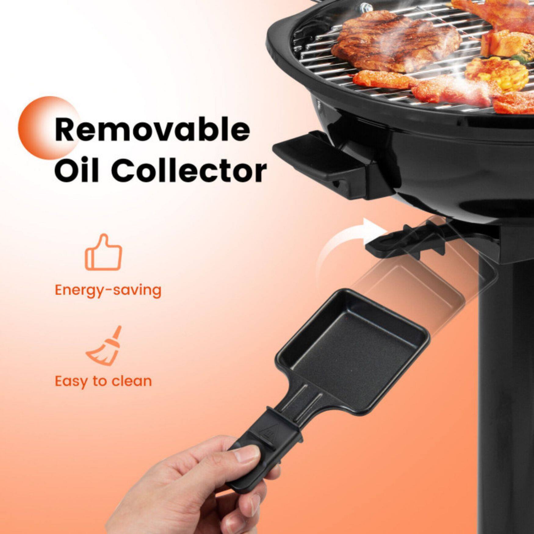 Removable Oil Collector  
Energy-saving  
Easy to clean