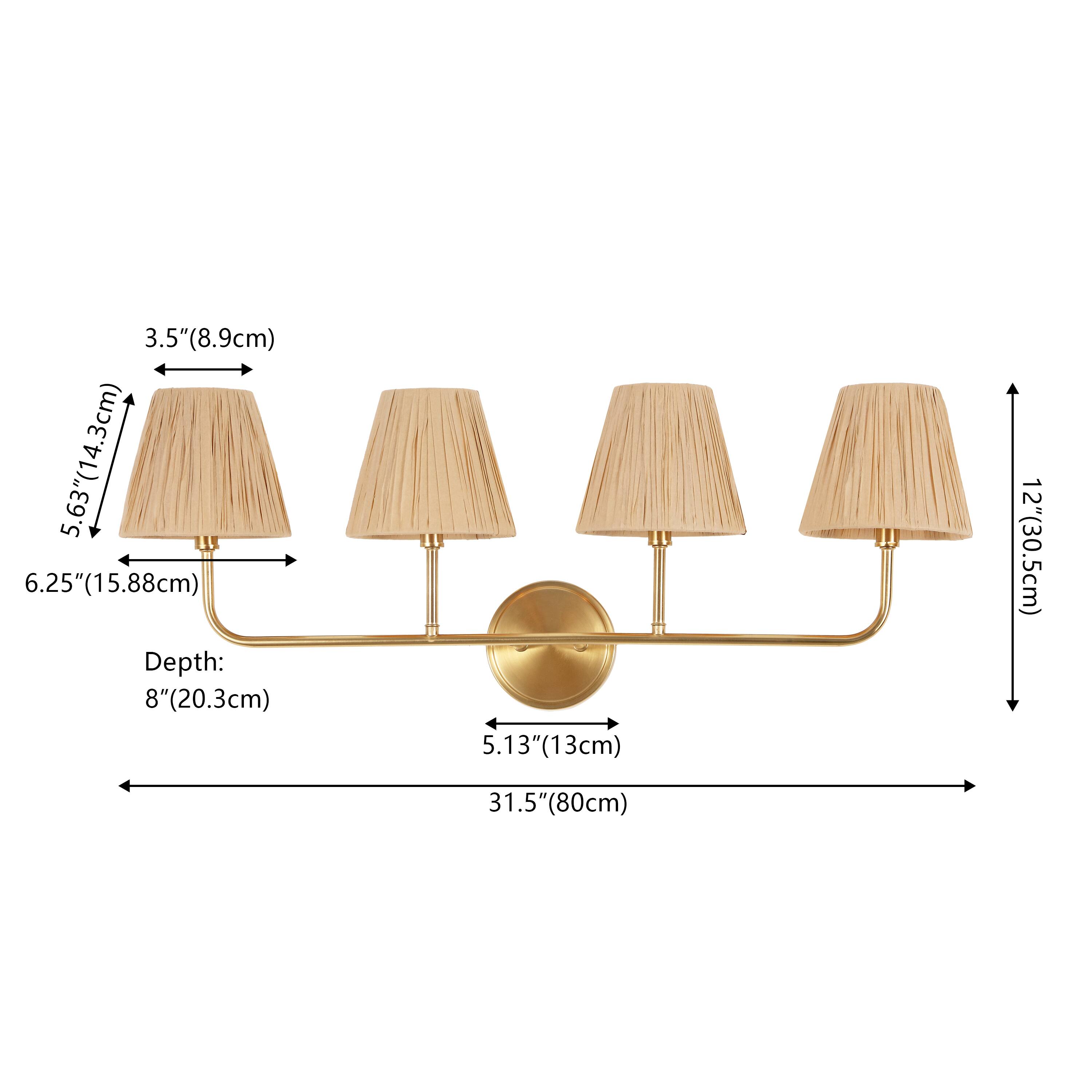 3.5" (8.9cm)  
5.63" (14.3cm)  
6.25" (15.88cm)  
Depth: 8" (20.3cm)  
5.13" (13cm)  
12" (30.5cm)  
31.5" (80cm)