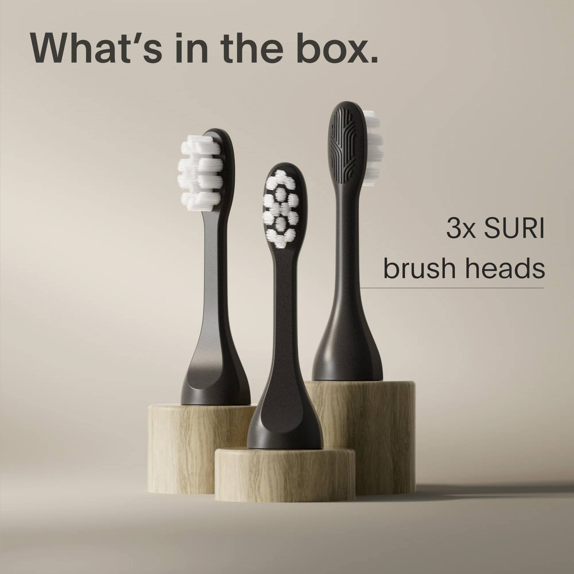 What's in the box: 3x SURI brush heads.