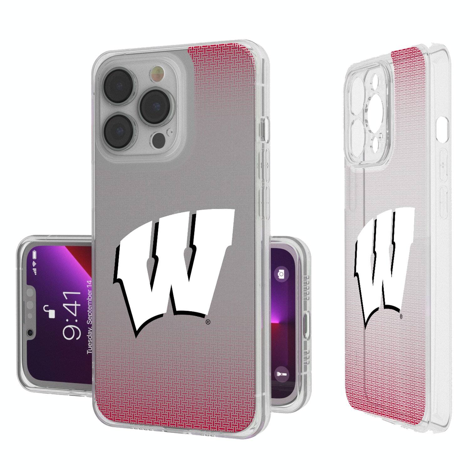 Keyscaper - NCAA - Wisconsin Badgers Linen Logo iPhone Clear Case - 14 Pro - Multicolor price history on PriceWatchPro