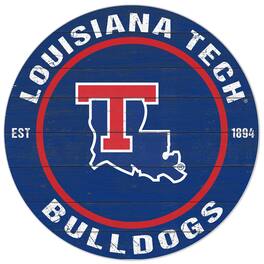 Jardine - Louisiana Tech Bulldogs 20'' x 20'' Indoor/Outdoor Circle Sign - Blue