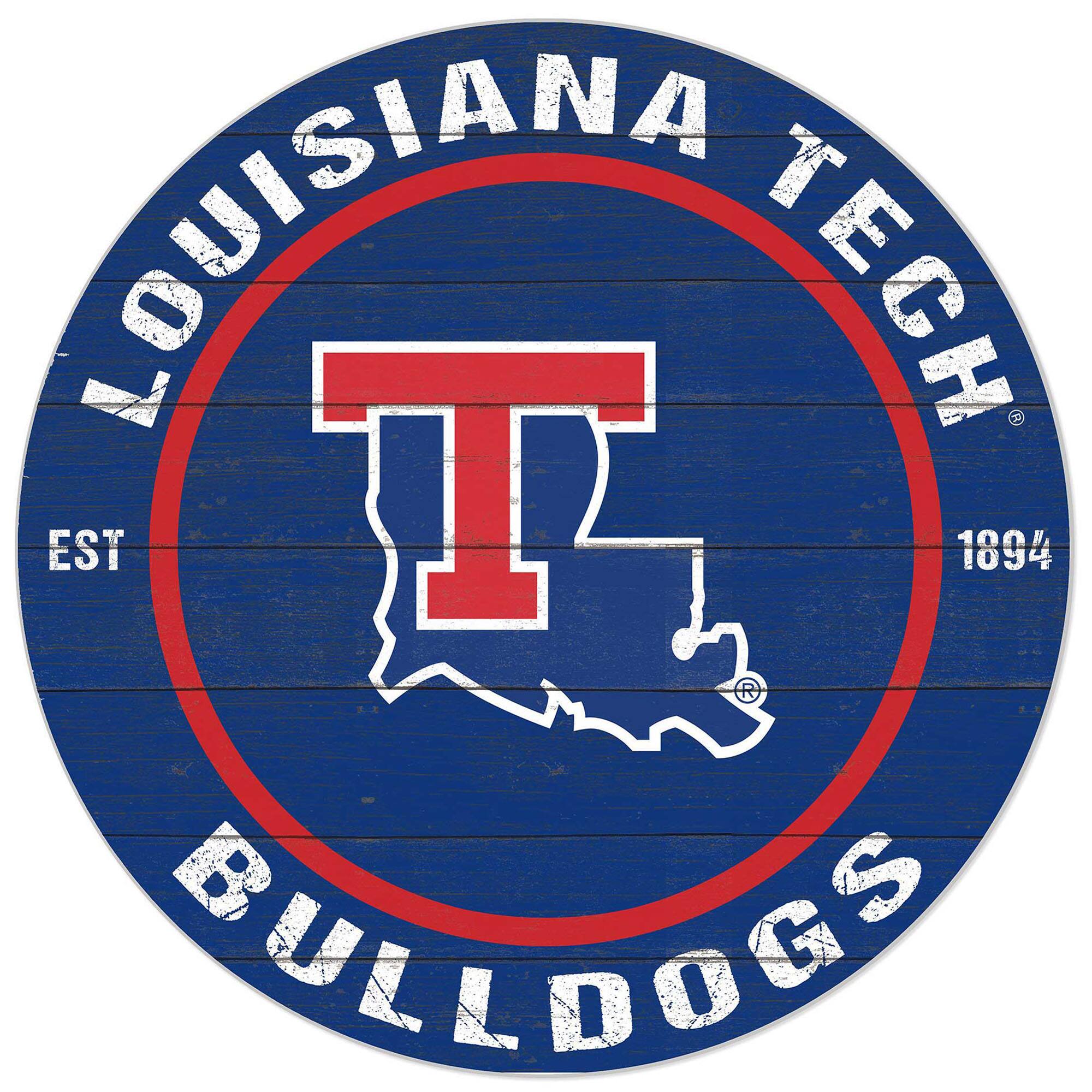 Blue Louisiana Tech Bulldogs 20'' x 20'' Indoor/Outdoor Circle Sign