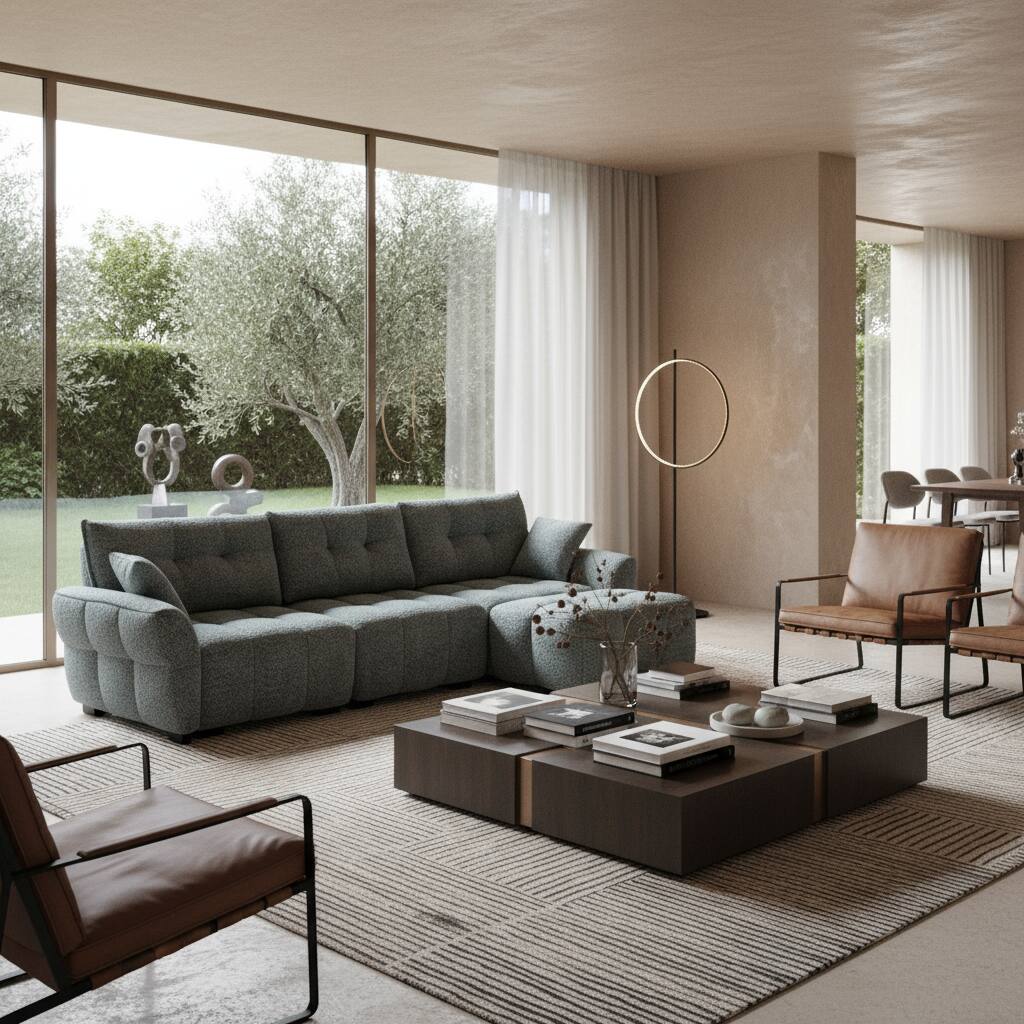 Alt View 8. Homsee - Modern L-Shaped Sectional Sofa Couch  4-Seater Living Room Furniture Comfortable Cushions Durable Wood Frame - Gray.