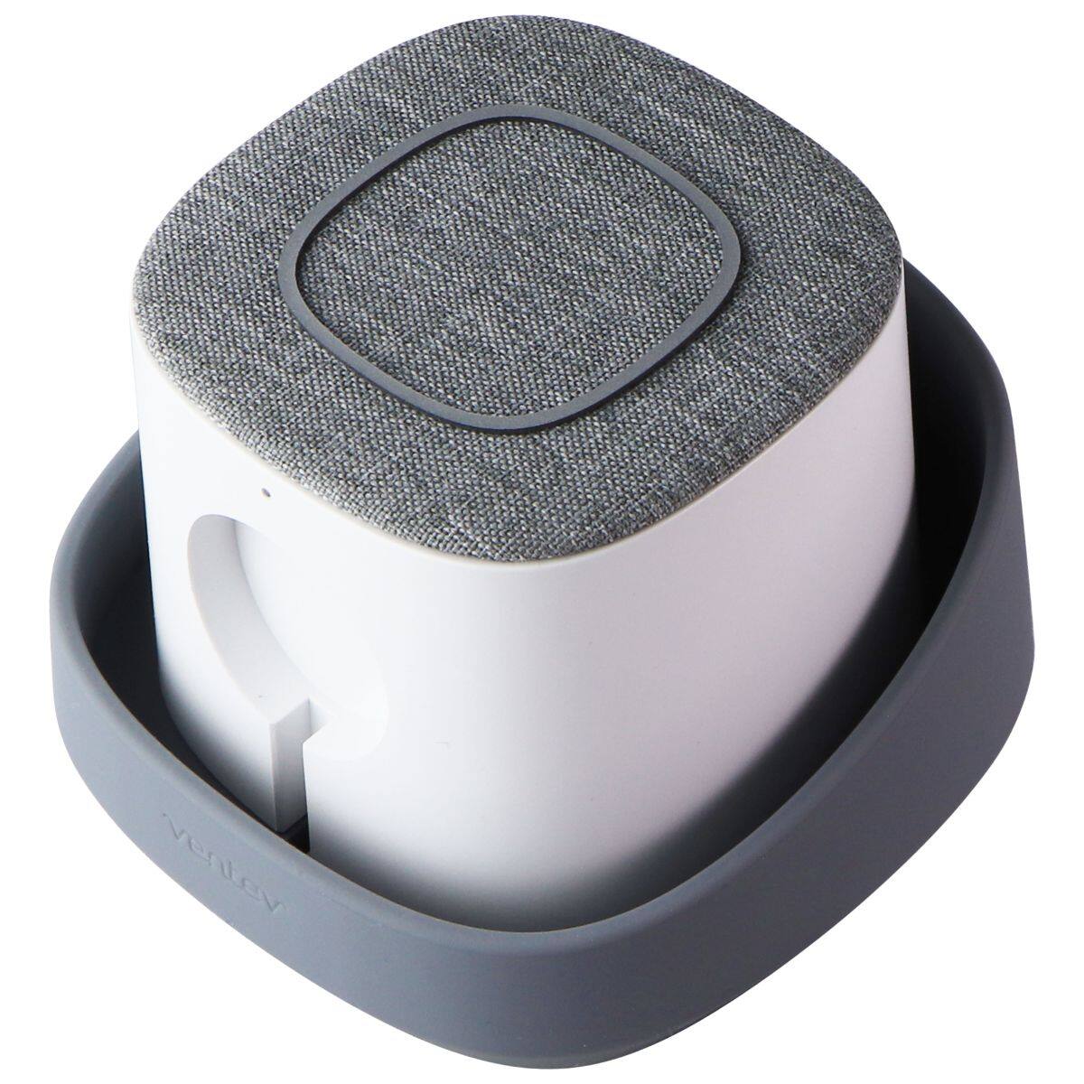 Angle. Ventev - Wireless 10W Qi Fast Charger Watchdock Duo - Dual-Device Wireless Charging - White/Gray.