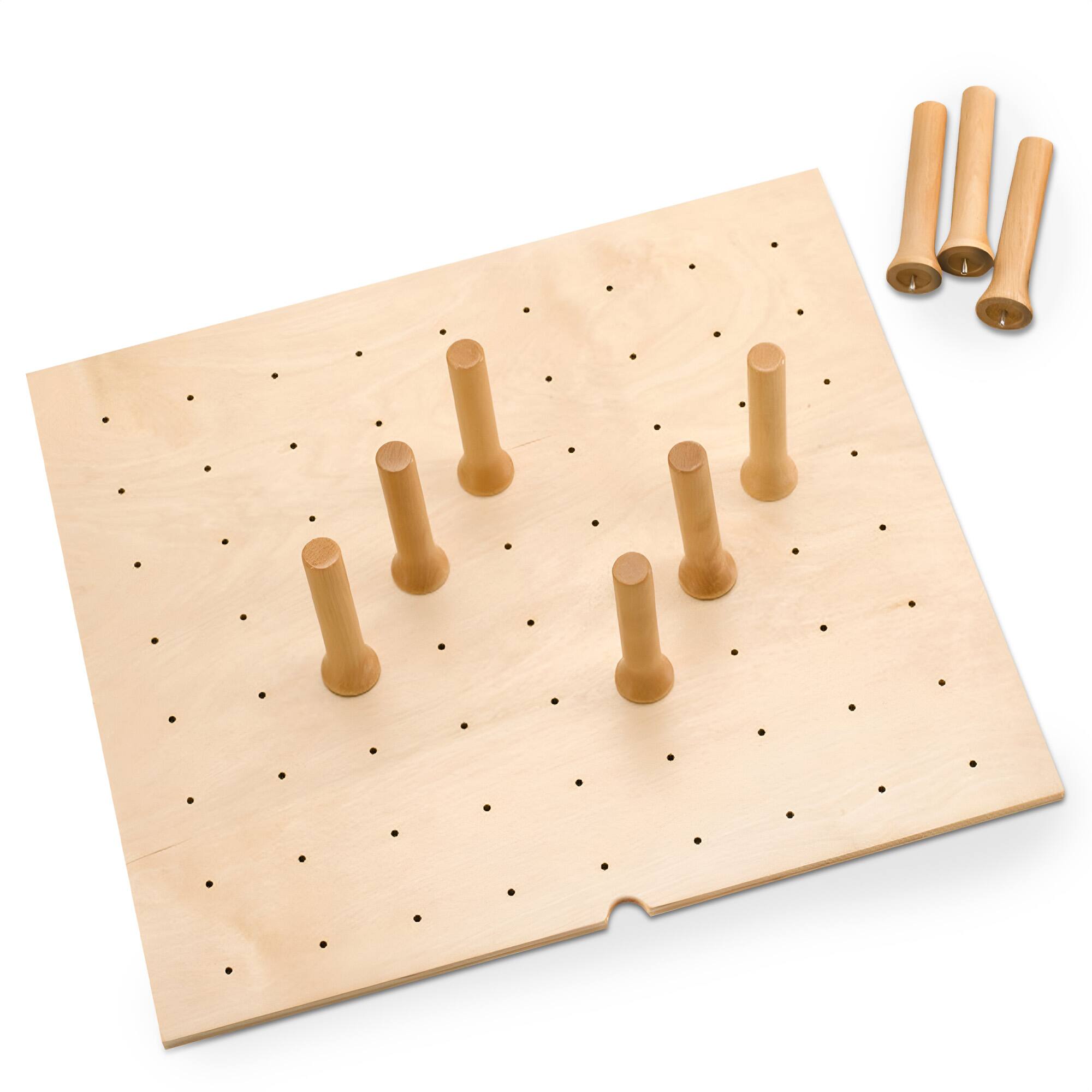 Front. Rev-A-Shelf - Rev-A-Shelf 30x21" Trimmable Pegboard Drawer Organizer with 12 Pegs, 4DPS-3021 - Natural Brown.