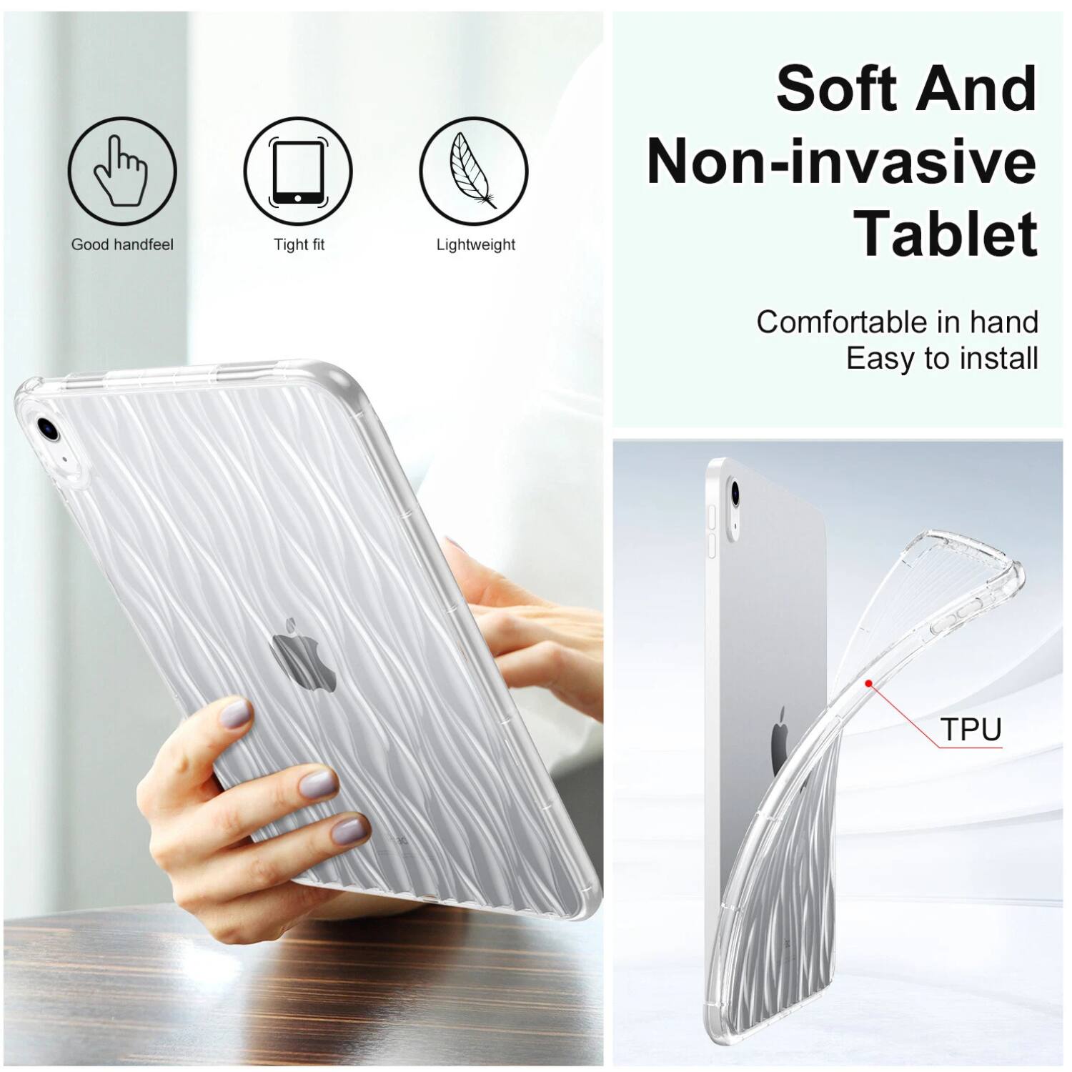 - Good handfeel
- Tight fit
- Lightweight
- Soft And Non-invasive Tablet
- Comfortable in hand
- Easy to install
- TPU