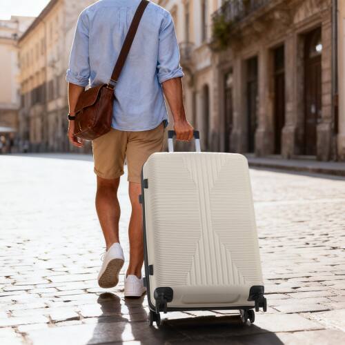 Alt View 10. Winado - 28" Hardshell Carry On Luggage with Spinner Wheels Lightweight PP Hardside Small Suitcase with Built-in Lock - White.