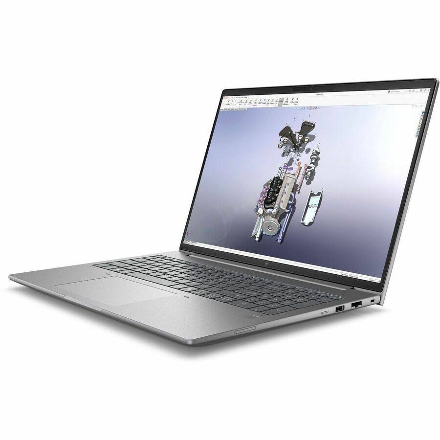 Alt View 1. HP - HP ZBook X G1i 16" Mobile Workstation - WQUXGA - 120 Hz - Intel Core Ultra 9 285H - vPro Technology - 32 GB - 1 TB SSD - Silver.