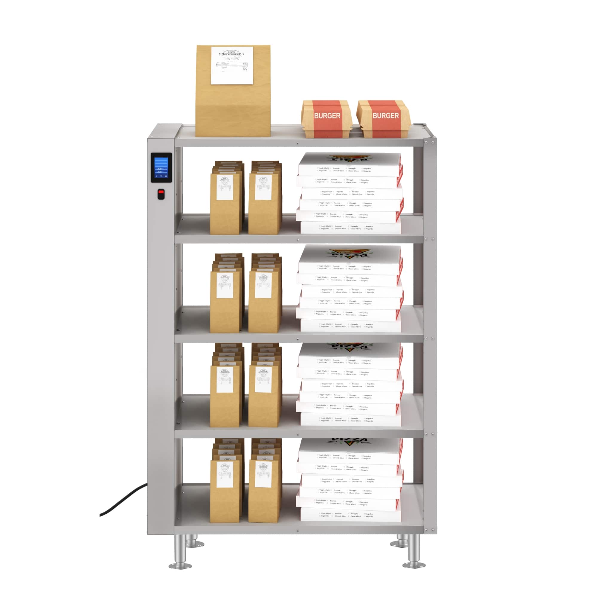 Koolmore - Five-Shelve Commercial Take Out Warmer Cabinet with Touch Screen in Stainless-Steel, UL and NSF Listed (KM-WSC-T5) - Silver
