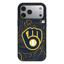 Keyscaper - MLB - Milwaukee Brewers - Paisley iPhone Magnetic Bump Case - 15 - Black