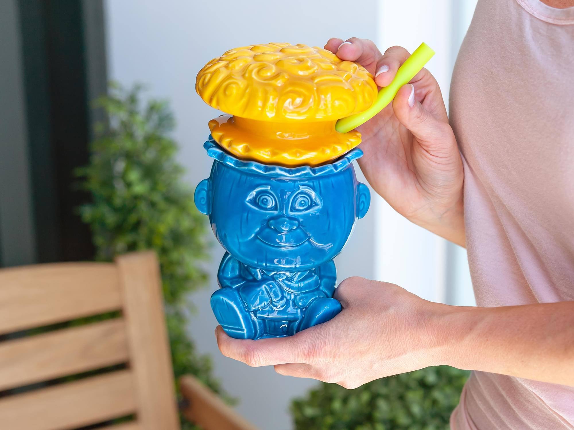 Alt View 4. ThinkGeek - Geeki Tikis Garbage Pail Kids Adam Bomb Mug | Ceramic Tiki Style Cup | 20 Ounces - Blue.