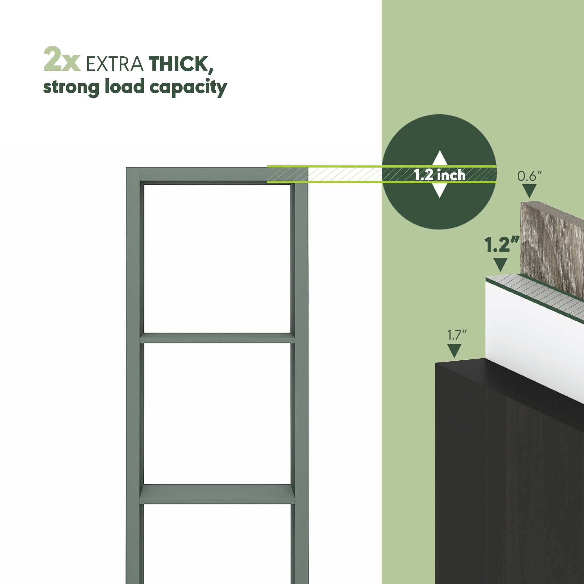 2x EXTRA THICK, strong load capacity

1.2 inch

0.6"

1.2"

1.7"