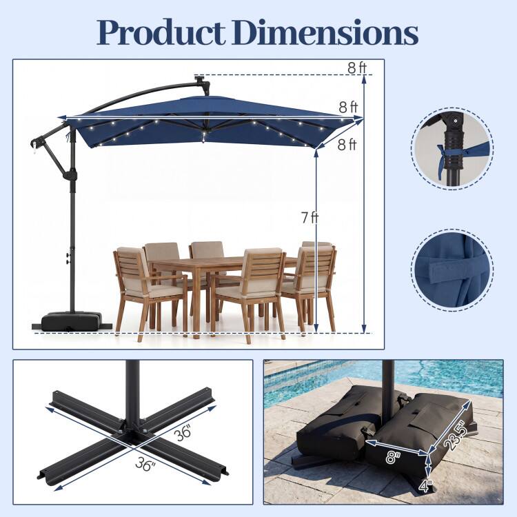 Product Dimensions: 8ft x 8ft x 8ft, 7ft, 36" x 36", 8" x 23.5" x 4"